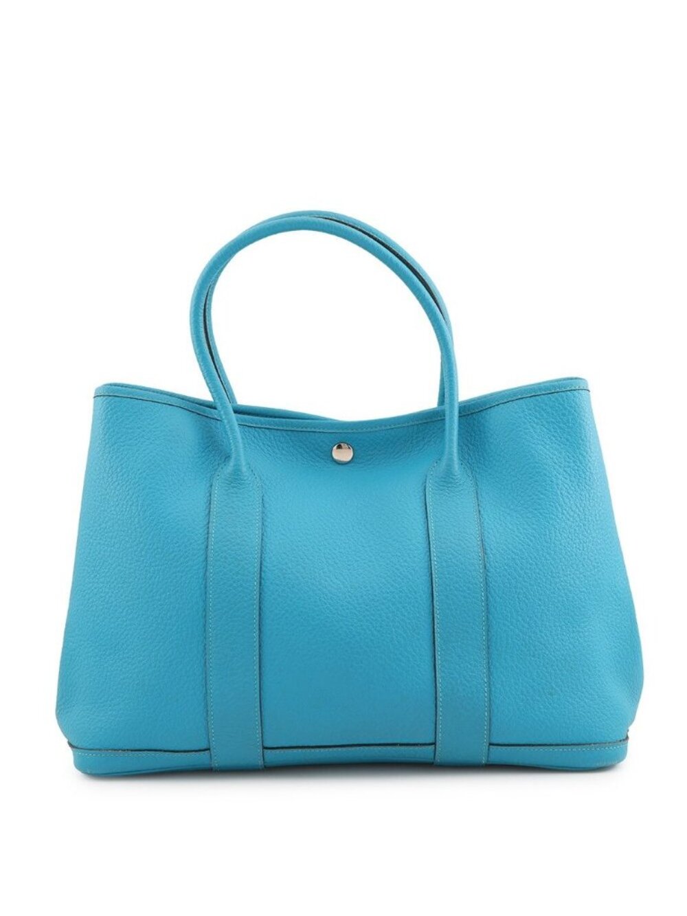 Hermes Tote Bag Garden Party PM Turquoise Silver Negonda